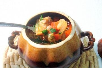 фото рецепта Чанахи в горщочках, с фасолью и баклажанами