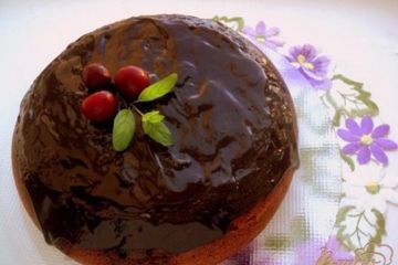 фото рецепта Шоколадный пирог с вишней