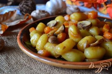 фото рецепта Ньокки с тыквой и грибами