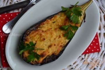 фото рецепта Баклажаны с сыром и  нутом