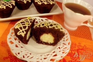фото рецепта Шоколадные маффины с сюрпризом