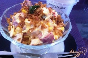 фото рецепта Салат с курицей и каперсами