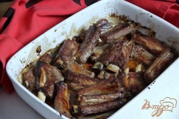 фото рецепта Свиные рёбрышки в вишнёвом маринаде