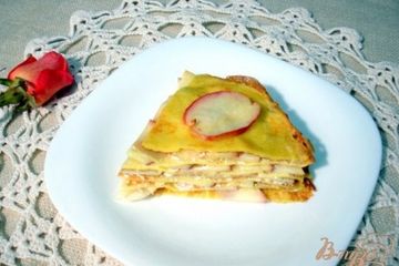 фото рецепта Блинный яблочный пирог