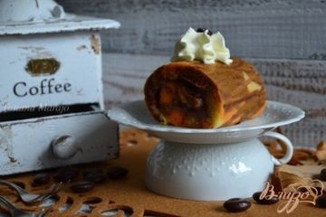 фото рецепта Бисквитные пирожные Кофейная осень