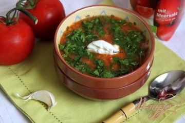 фото рецепта Постный суп с томатами и чечевицей
