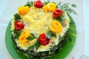 фото рецепта Баклажанный закусочный торт