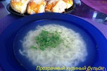 фото рецепта Куриный бульон с вермишелью