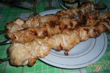 фото рецепта Шашлык из куриной грудки