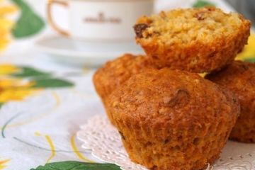 фото рецепта Тыквенные кексы с сухофруктами