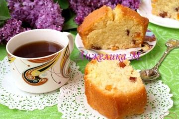 фото рецепта Постный манник с изюмом и курагой