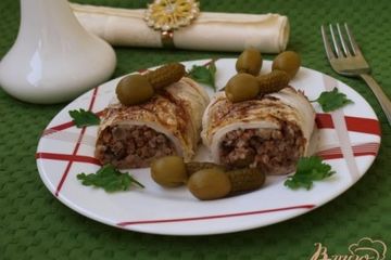 фото рецепта Рулеты из пекинской капусты с гречкой