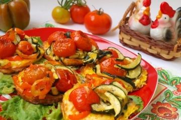 фото рецепта Овощи-гриль запечённые с адыгейским сыром