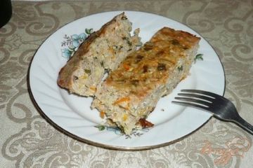 фото рецепта Запеканка из фарша с рисом и морковью