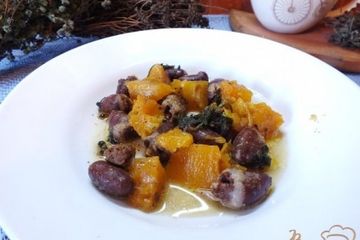 фото рецепта Куриные сердечки запеченные с тыквой