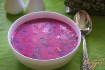 фото рецепта Свекольник холодный с курицей