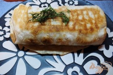 фото рецепта Шаурма домашняя с шампиньонами и соевым соусом