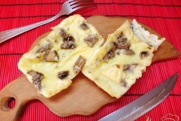 фото рецепта Молочная фритата с шампиньонами