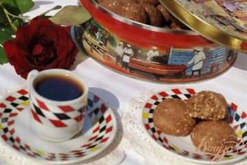 фото рецепта Шоколадное печенье с кукурузной крупой и кунжутом