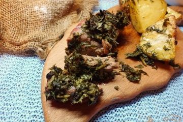 фото рецепта Мясо под шубой из зелени