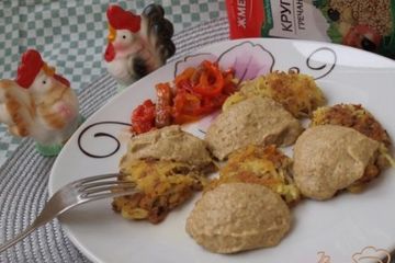 фото рецепта Картофельно-гречневые котлеты постные