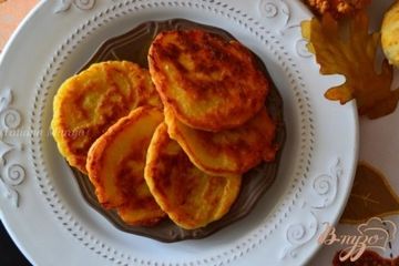 фото рецепта Закусочные оладьи с тыквой-спагетти
