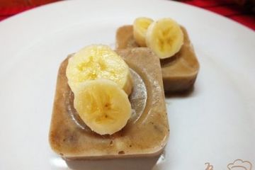фото рецепта Банановое сорбе  с корицей и сливками