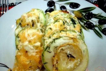 фото рецепта Картофель с кабачками запеченные в сливках