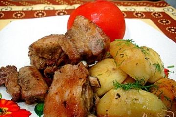 фото рецепта Рёбрышки запеченные с картофелем