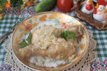 фото рецепта Курица в сметанном соусе