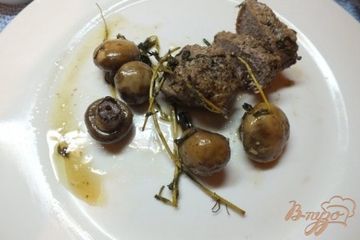 фото рецепта Говядина с шампиньонами в духовке