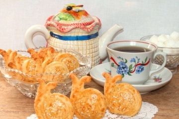 фото рецепта Сырно-кунжутное печенье «Улитки»