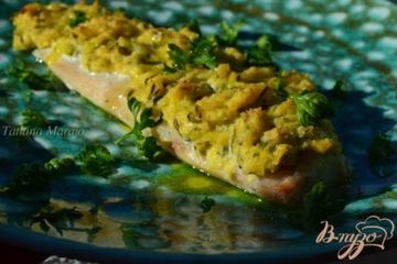 фото рецепта Филе скумбрии под шапочкой из цукини с сыром
