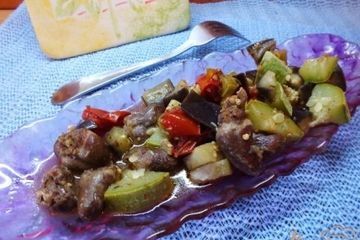 фото рецепта Теплый салат с сердечками