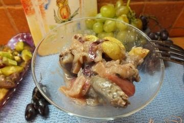 фото рецепта Куриные сердца с фруктами