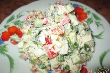 фото рецепта Салат с курицей и болгарским перцем