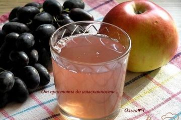 фото рецепта Кисель из яблок, абрикосов и винограда с желфиксом