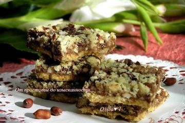 фото рецепта Шоколадное песочное печенье с орехами