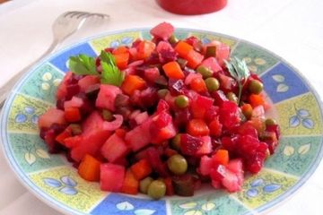 фото рецепта Винегрет с зеленым горошком