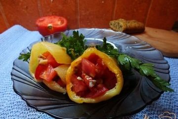 фото рецепта Перец фаршированный овощами в духовке