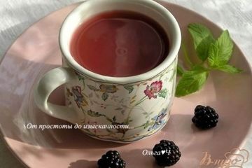 фото рецепта Кисель из яблок, ежевики и инжира