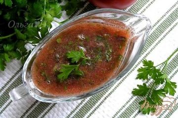 фото рецепта Томатный соус с травами (без варки)