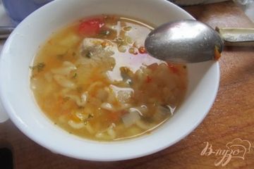 фото рецепта Макронный суп с помидорами на индейки без зажарки