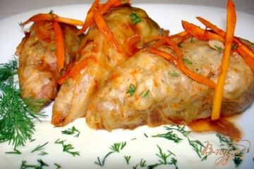 фото рецепта Голубцы с куриным мясом и грибами