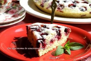 фото рецепта Манник с вишней (в мультиварке)