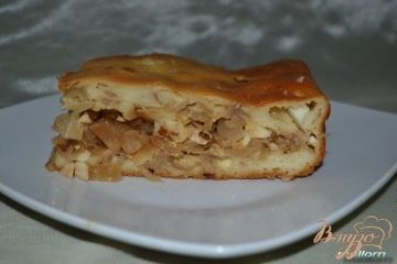 фото рецепта Пирог заливной с капустой