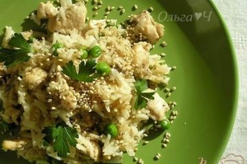 фото рецепта Рис с курицей по-азиатски