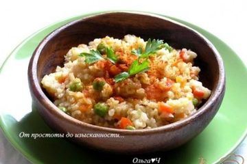 фото рецепта Плов из коричневого риса с овощами