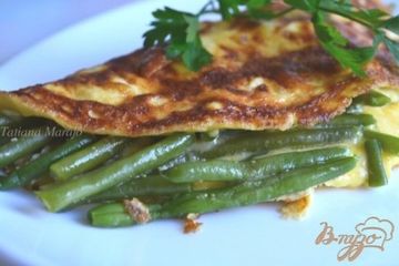 фото рецепта Омлет с сыром и фасолью