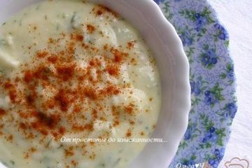 фото рецепта Картофельное пюре с зеленью и творожным сыром